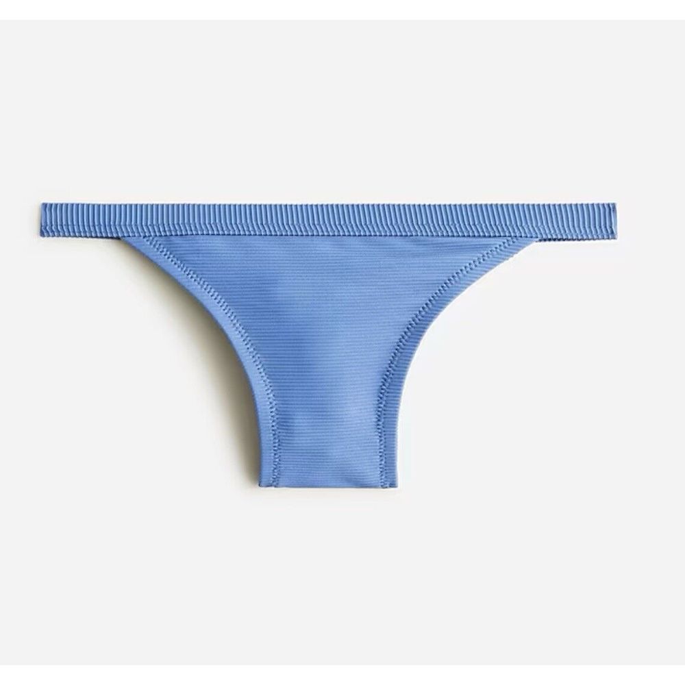 Nwt J Crew Swimsuit Size 3x Ribbed-Trim Hipster Full-Coverage Bikini Bottom Blue